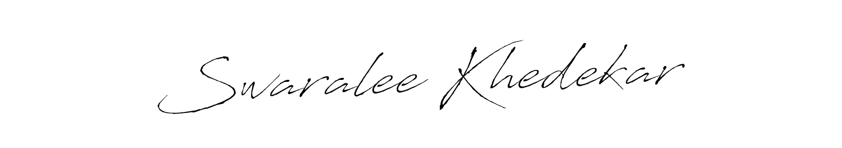 How to make Swaralee Khedekar name signature. Use Antro_Vectra style for creating short signs online. This is the latest handwritten sign. Swaralee Khedekar signature style 6 images and pictures png