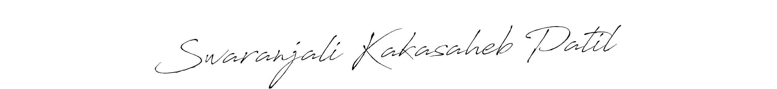 Create a beautiful signature design for name Swaranjali Kakasaheb Patil. With this signature (Antro_Vectra) fonts, you can make a handwritten signature for free. Swaranjali Kakasaheb Patil signature style 6 images and pictures png