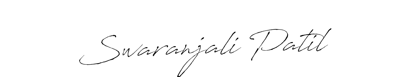 Create a beautiful signature design for name Swaranjali Patil. With this signature (Antro_Vectra) fonts, you can make a handwritten signature for free. Swaranjali Patil signature style 6 images and pictures png