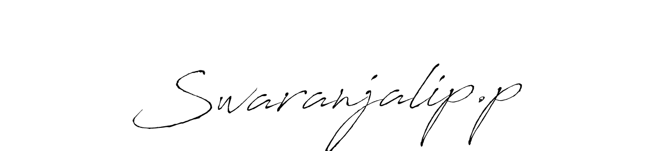 Use a signature maker to create a handwritten signature online. With this signature software, you can design (Antro_Vectra) your own signature for name Swaranjalip.p. Swaranjalip.p signature style 6 images and pictures png