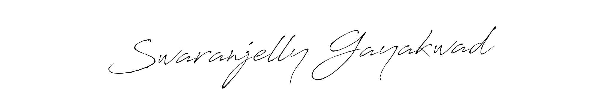 Antro_Vectra is a professional signature style that is perfect for those who want to add a touch of class to their signature. It is also a great choice for those who want to make their signature more unique. Get Swaranjelly Gayakwad name to fancy signature for free. Swaranjelly Gayakwad signature style 6 images and pictures png