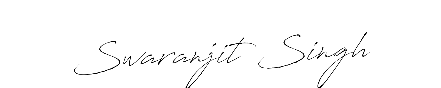 Make a beautiful signature design for name Swaranjit Singh. With this signature (Antro_Vectra) style, you can create a handwritten signature for free. Swaranjit Singh signature style 6 images and pictures png