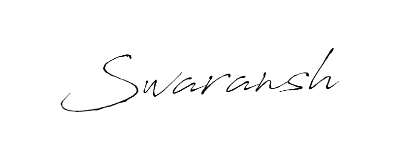 Create a beautiful signature design for name Swaransh. With this signature (Antro_Vectra) fonts, you can make a handwritten signature for free. Swaransh signature style 6 images and pictures png