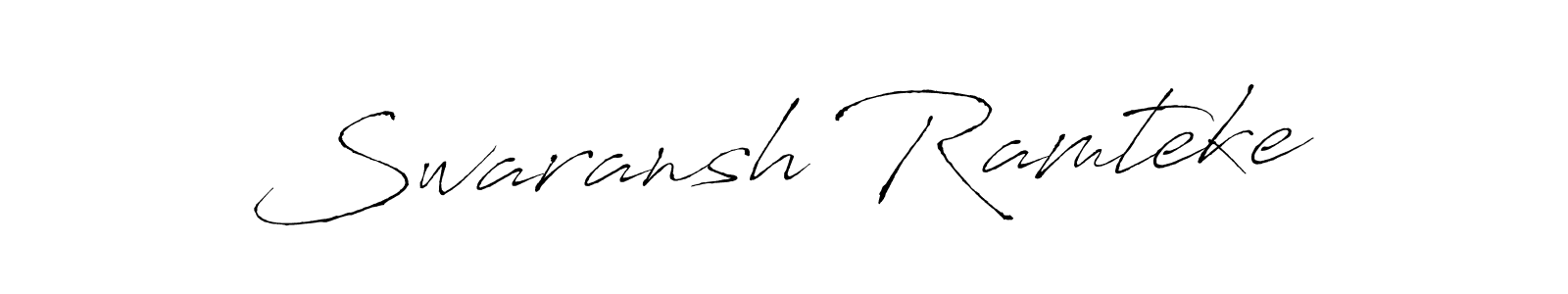 Swaransh Ramteke stylish signature style. Best Handwritten Sign (Antro_Vectra) for my name. Handwritten Signature Collection Ideas for my name Swaransh Ramteke. Swaransh Ramteke signature style 6 images and pictures png