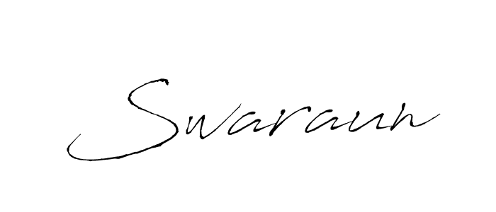 Similarly Antro_Vectra is the best handwritten signature design. Signature creator online .You can use it as an online autograph creator for name Swaraun. Swaraun signature style 6 images and pictures png