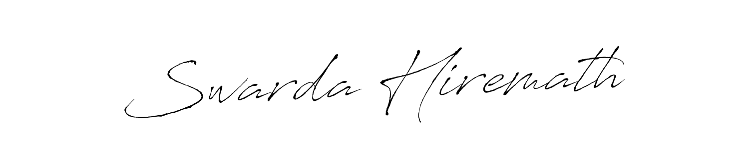 Design your own signature with our free online signature maker. With this signature software, you can create a handwritten (Antro_Vectra) signature for name Swarda Hiremath. Swarda Hiremath signature style 6 images and pictures png