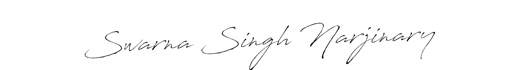 Make a short Swarna Singh Narjinary signature style. Manage your documents anywhere anytime using Antro_Vectra. Create and add eSignatures, submit forms, share and send files easily. Swarna Singh Narjinary signature style 6 images and pictures png