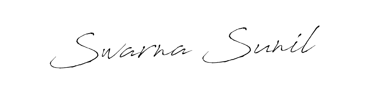 Make a beautiful signature design for name Swarna Sunil. With this signature (Antro_Vectra) style, you can create a handwritten signature for free. Swarna Sunil signature style 6 images and pictures png