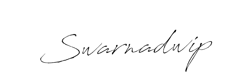 How to make Swarnadwip signature? Antro_Vectra is a professional autograph style. Create handwritten signature for Swarnadwip name. Swarnadwip signature style 6 images and pictures png