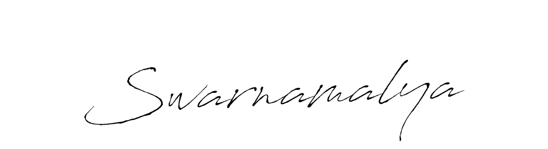 How to make Swarnamalya signature? Antro_Vectra is a professional autograph style. Create handwritten signature for Swarnamalya name. Swarnamalya signature style 6 images and pictures png