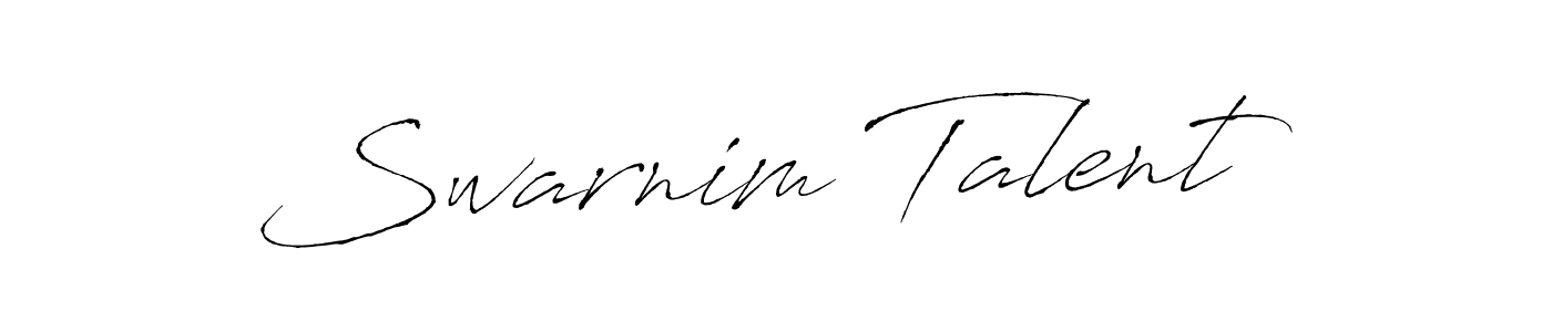 Make a beautiful signature design for name Swarnim Talent. Use this online signature maker to create a handwritten signature for free. Swarnim Talent signature style 6 images and pictures png