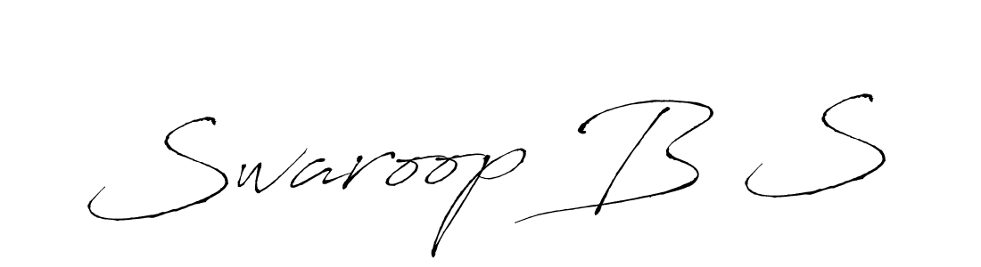 How to make Swaroop B S signature? Antro_Vectra is a professional autograph style. Create handwritten signature for Swaroop B S name. Swaroop B S signature style 6 images and pictures png