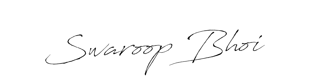 Use a signature maker to create a handwritten signature online. With this signature software, you can design (Antro_Vectra) your own signature for name Swaroop Bhoi. Swaroop Bhoi signature style 6 images and pictures png