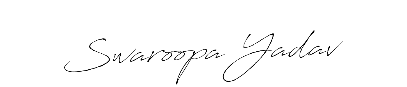 Antro_Vectra is a professional signature style that is perfect for those who want to add a touch of class to their signature. It is also a great choice for those who want to make their signature more unique. Get Swaroopa Yadav name to fancy signature for free. Swaroopa Yadav signature style 6 images and pictures png