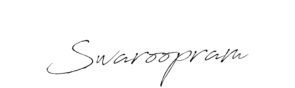 The best way (Antro_Vectra) to make a short signature is to pick only two or three words in your name. The name Swaroopram include a total of six letters. For converting this name. Swaroopram signature style 6 images and pictures png