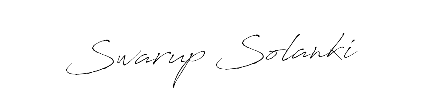 Make a beautiful signature design for name Swarup Solanki. With this signature (Antro_Vectra) style, you can create a handwritten signature for free. Swarup Solanki signature style 6 images and pictures png