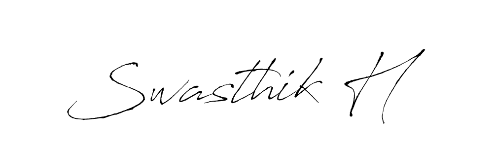 Design your own signature with our free online signature maker. With this signature software, you can create a handwritten (Antro_Vectra) signature for name Swasthik H. Swasthik H signature style 6 images and pictures png