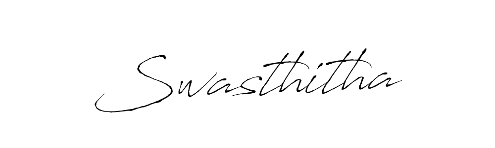 Design your own signature with our free online signature maker. With this signature software, you can create a handwritten (Antro_Vectra) signature for name Swasthitha. Swasthitha signature style 6 images and pictures png