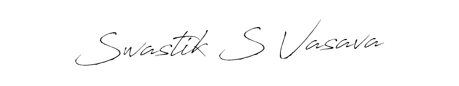 Create a beautiful signature design for name Swastik S Vasava. With this signature (Antro_Vectra) fonts, you can make a handwritten signature for free. Swastik S Vasava signature style 6 images and pictures png