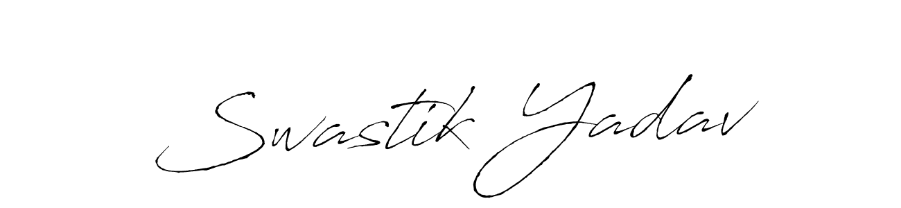 Swastik Yadav stylish signature style. Best Handwritten Sign (Antro_Vectra) for my name. Handwritten Signature Collection Ideas for my name Swastik Yadav. Swastik Yadav signature style 6 images and pictures png