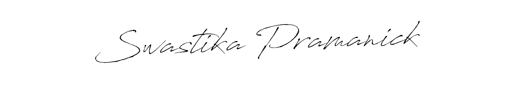 How to make Swastika Pramanick name signature. Use Antro_Vectra style for creating short signs online. This is the latest handwritten sign. Swastika Pramanick signature style 6 images and pictures png