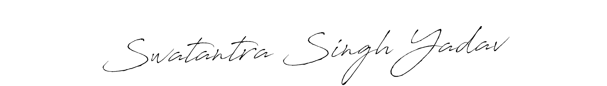 Create a beautiful signature design for name Swatantra Singh Yadav. With this signature (Antro_Vectra) fonts, you can make a handwritten signature for free. Swatantra Singh Yadav signature style 6 images and pictures png