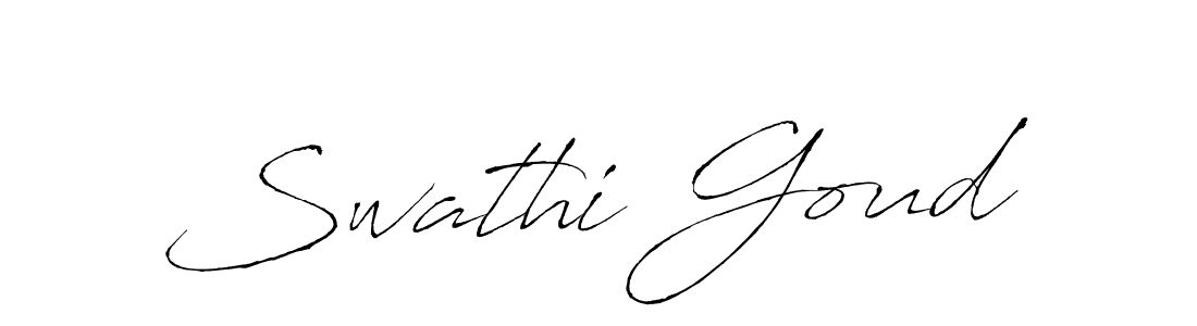 Create a beautiful signature design for name Swathi Goud. With this signature (Antro_Vectra) fonts, you can make a handwritten signature for free. Swathi Goud signature style 6 images and pictures png