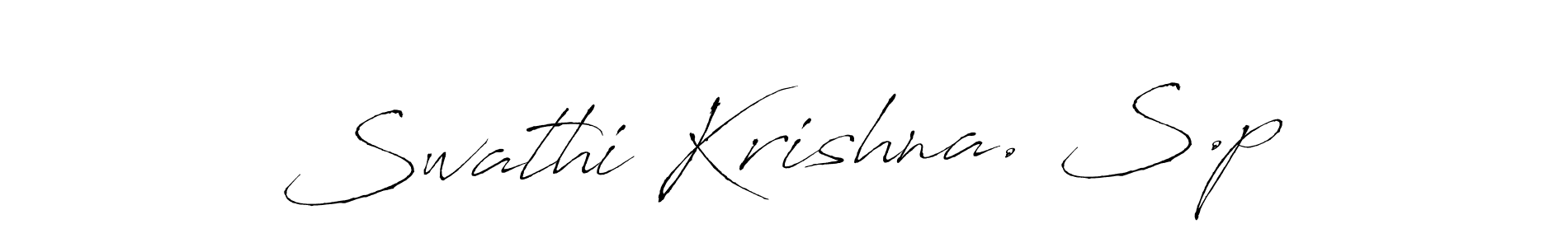 How to make Swathi Krishna. S.p signature? Antro_Vectra is a professional autograph style. Create handwritten signature for Swathi Krishna. S.p name. Swathi Krishna. S.p signature style 6 images and pictures png