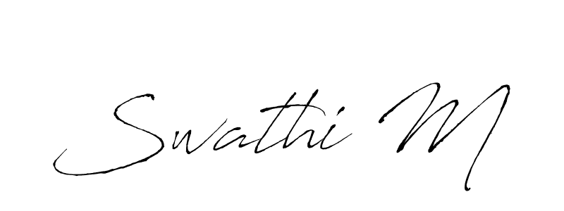 Use a signature maker to create a handwritten signature online. With this signature software, you can design (Antro_Vectra) your own signature for name Swathi M. Swathi M signature style 6 images and pictures png