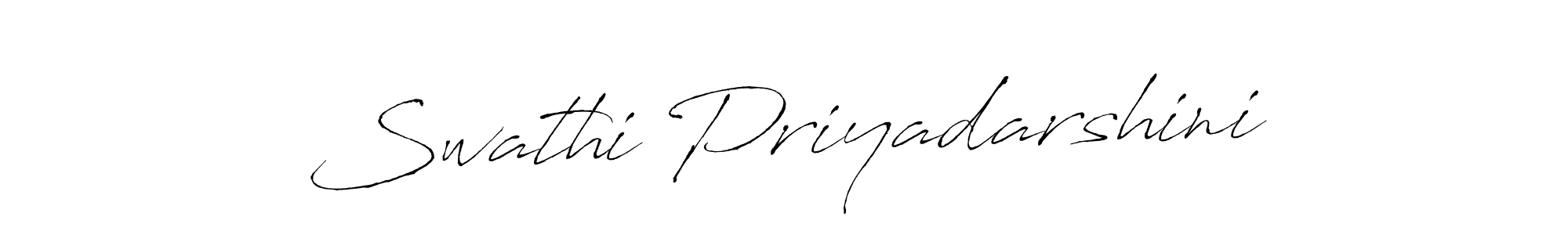 How to make Swathi Priyadarshini name signature. Use Antro_Vectra style for creating short signs online. This is the latest handwritten sign. Swathi Priyadarshini signature style 6 images and pictures png