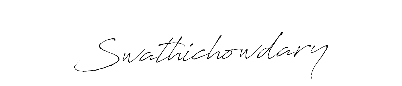 Swathichowdary stylish signature style. Best Handwritten Sign (Antro_Vectra) for my name. Handwritten Signature Collection Ideas for my name Swathichowdary. Swathichowdary signature style 6 images and pictures png