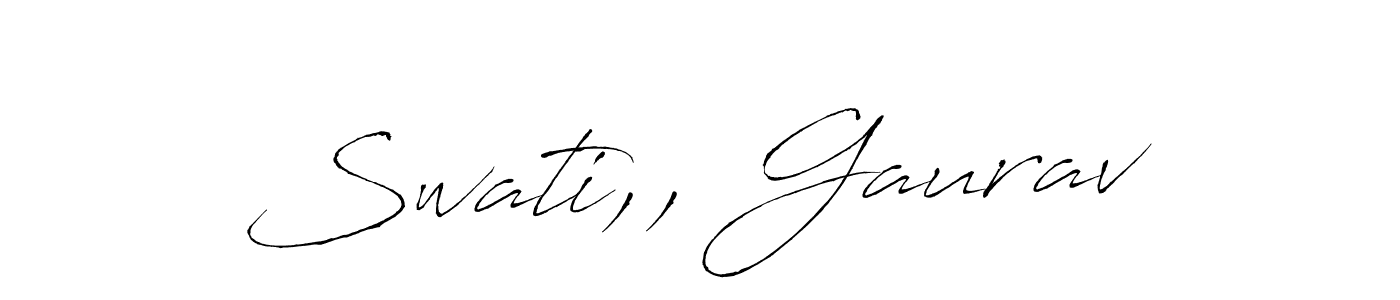 You should practise on your own different ways (Antro_Vectra) to write your name (Swati,, Gaurav) in signature. don't let someone else do it for you. Swati,, Gaurav signature style 6 images and pictures png