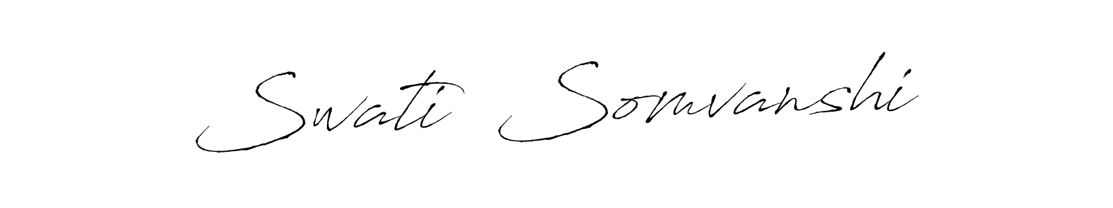 Similarly Antro_Vectra is the best handwritten signature design. Signature creator online .You can use it as an online autograph creator for name Swati  Somvanshi. Swati  Somvanshi signature style 6 images and pictures png