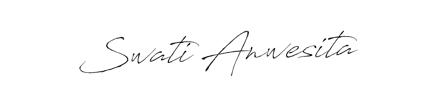 Create a beautiful signature design for name Swati Anwesita. With this signature (Antro_Vectra) fonts, you can make a handwritten signature for free. Swati Anwesita signature style 6 images and pictures png