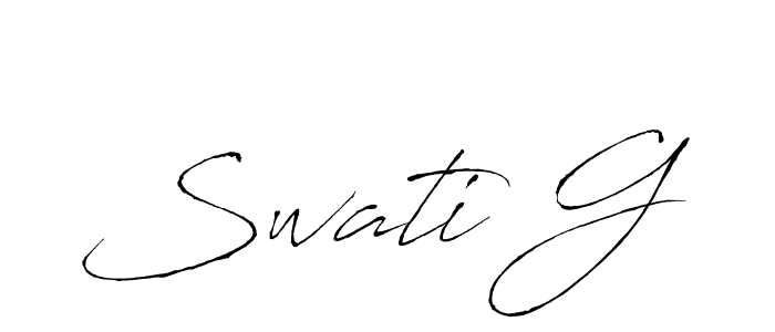 Create a beautiful signature design for name Swati G. With this signature (Antro_Vectra) fonts, you can make a handwritten signature for free. Swati G signature style 6 images and pictures png