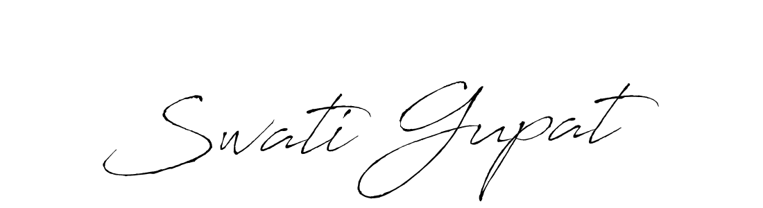 Make a beautiful signature design for name Swati Gupat. With this signature (Antro_Vectra) style, you can create a handwritten signature for free. Swati Gupat signature style 6 images and pictures png
