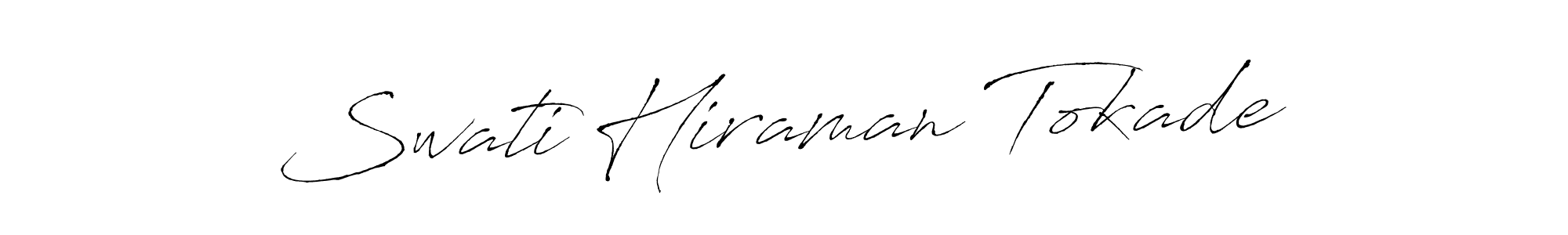 The best way (Antro_Vectra) to make a short signature is to pick only two or three words in your name. The name Swati Hiraman Tokade include a total of six letters. For converting this name. Swati Hiraman Tokade signature style 6 images and pictures png