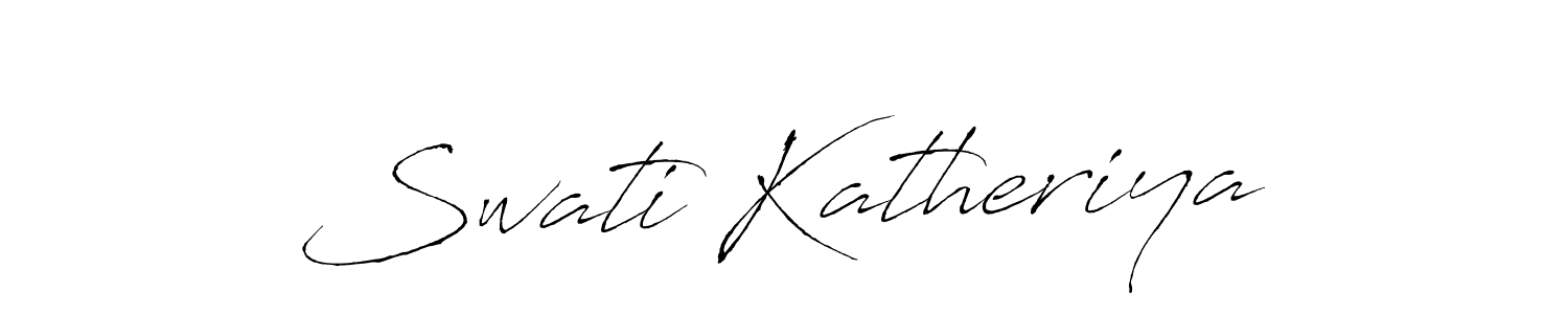 Design your own signature with our free online signature maker. With this signature software, you can create a handwritten (Antro_Vectra) signature for name Swati Katheriya. Swati Katheriya signature style 6 images and pictures png