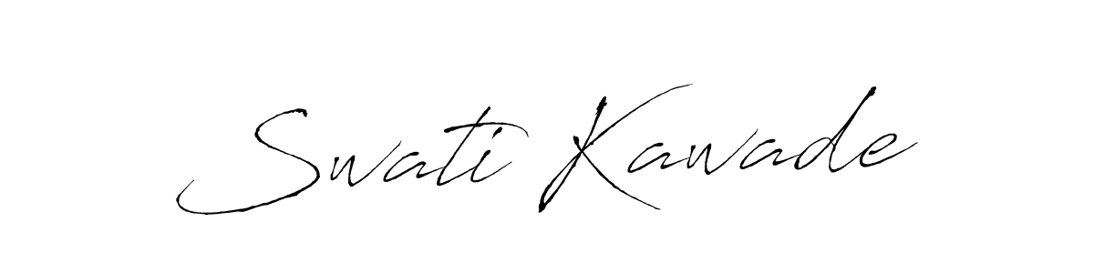 How to make Swati Kawade name signature. Use Antro_Vectra style for creating short signs online. This is the latest handwritten sign. Swati Kawade signature style 6 images and pictures png