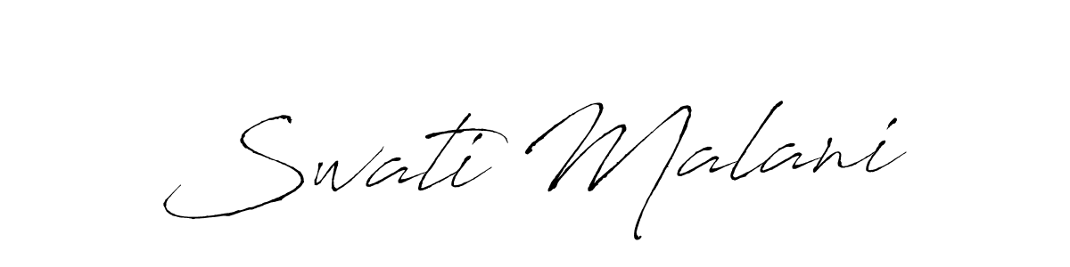 Swati Malani stylish signature style. Best Handwritten Sign (Antro_Vectra) for my name. Handwritten Signature Collection Ideas for my name Swati Malani. Swati Malani signature style 6 images and pictures png
