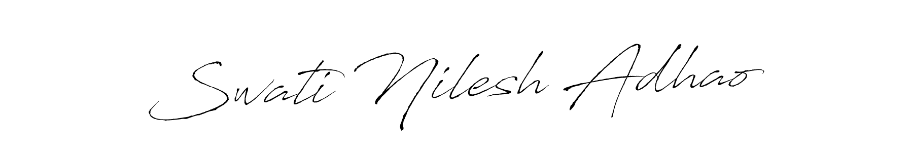 Also You can easily find your signature by using the search form. We will create Swati Nilesh Adhao name handwritten signature images for you free of cost using Antro_Vectra sign style. Swati Nilesh Adhao signature style 6 images and pictures png