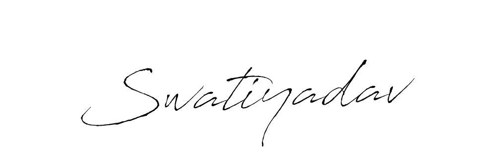 Make a beautiful signature design for name Swatiyadav. With this signature (Antro_Vectra) style, you can create a handwritten signature for free. Swatiyadav signature style 6 images and pictures png