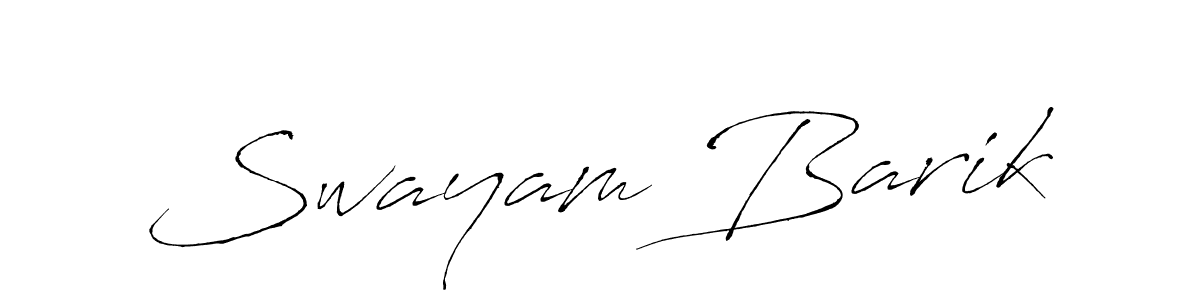 How to make Swayam Barik name signature. Use Antro_Vectra style for creating short signs online. This is the latest handwritten sign. Swayam Barik signature style 6 images and pictures png