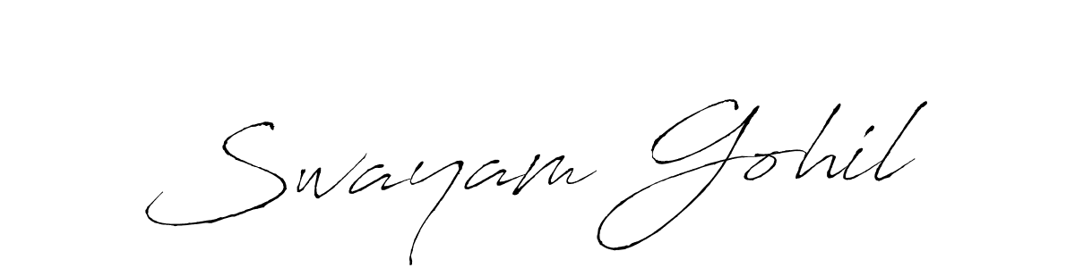 You can use this online signature creator to create a handwritten signature for the name Swayam Gohil. This is the best online autograph maker. Swayam Gohil signature style 6 images and pictures png