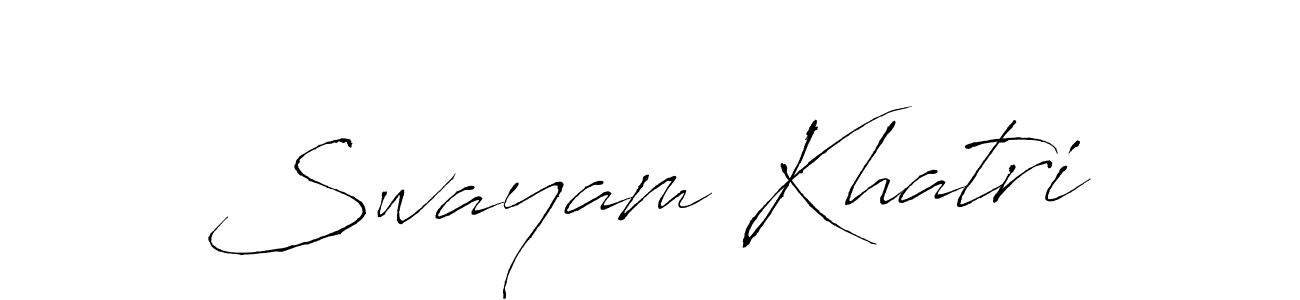 Use a signature maker to create a handwritten signature online. With this signature software, you can design (Antro_Vectra) your own signature for name Swayam Khatri. Swayam Khatri signature style 6 images and pictures png