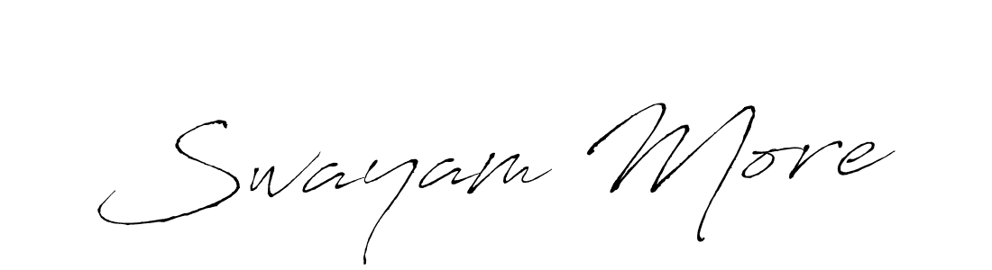 Also You can easily find your signature by using the search form. We will create Swayam More name handwritten signature images for you free of cost using Antro_Vectra sign style. Swayam More signature style 6 images and pictures png