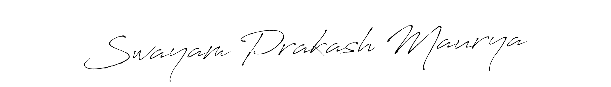 Swayam Prakash Maurya stylish signature style. Best Handwritten Sign (Antro_Vectra) for my name. Handwritten Signature Collection Ideas for my name Swayam Prakash Maurya. Swayam Prakash Maurya signature style 6 images and pictures png