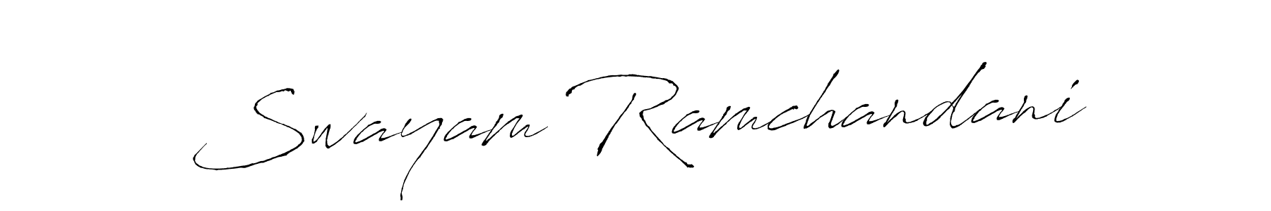 How to make Swayam Ramchandani signature? Antro_Vectra is a professional autograph style. Create handwritten signature for Swayam Ramchandani name. Swayam Ramchandani signature style 6 images and pictures png