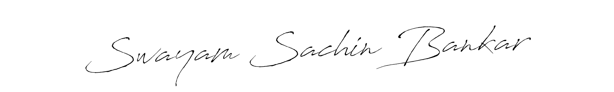 Use a signature maker to create a handwritten signature online. With this signature software, you can design (Antro_Vectra) your own signature for name Swayam Sachin Bankar. Swayam Sachin Bankar signature style 6 images and pictures png