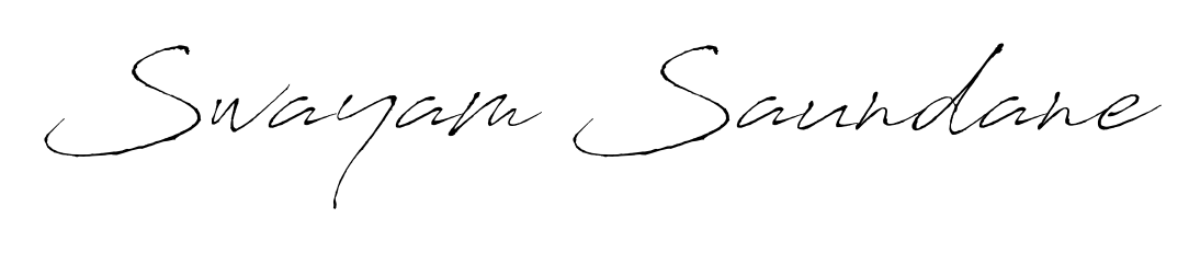 Explore multiple handwriting variations for Swayam Saundane including this stunning Antro_Vectra design. Free to use across all platforms. Swayam Saundane signature style 6 images and pictures png